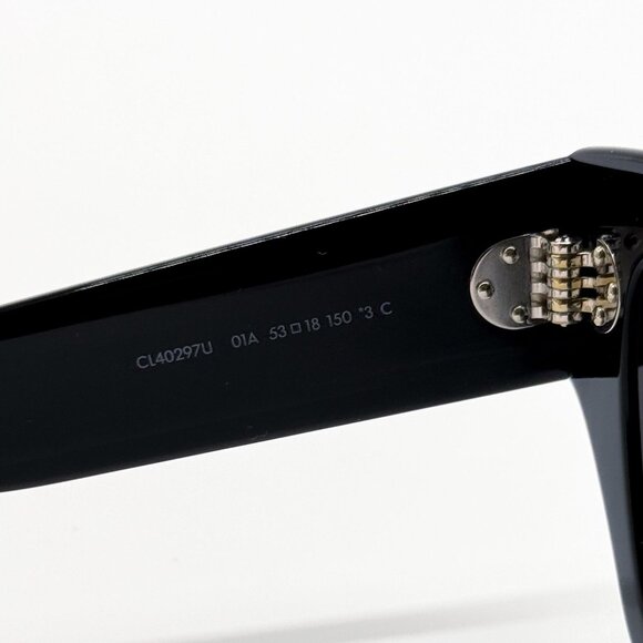 NEW CL40297U 01A CELINE SUNGLASSES BLACK GRAY WOMEN EYEWEAR - Picture 6 of 8